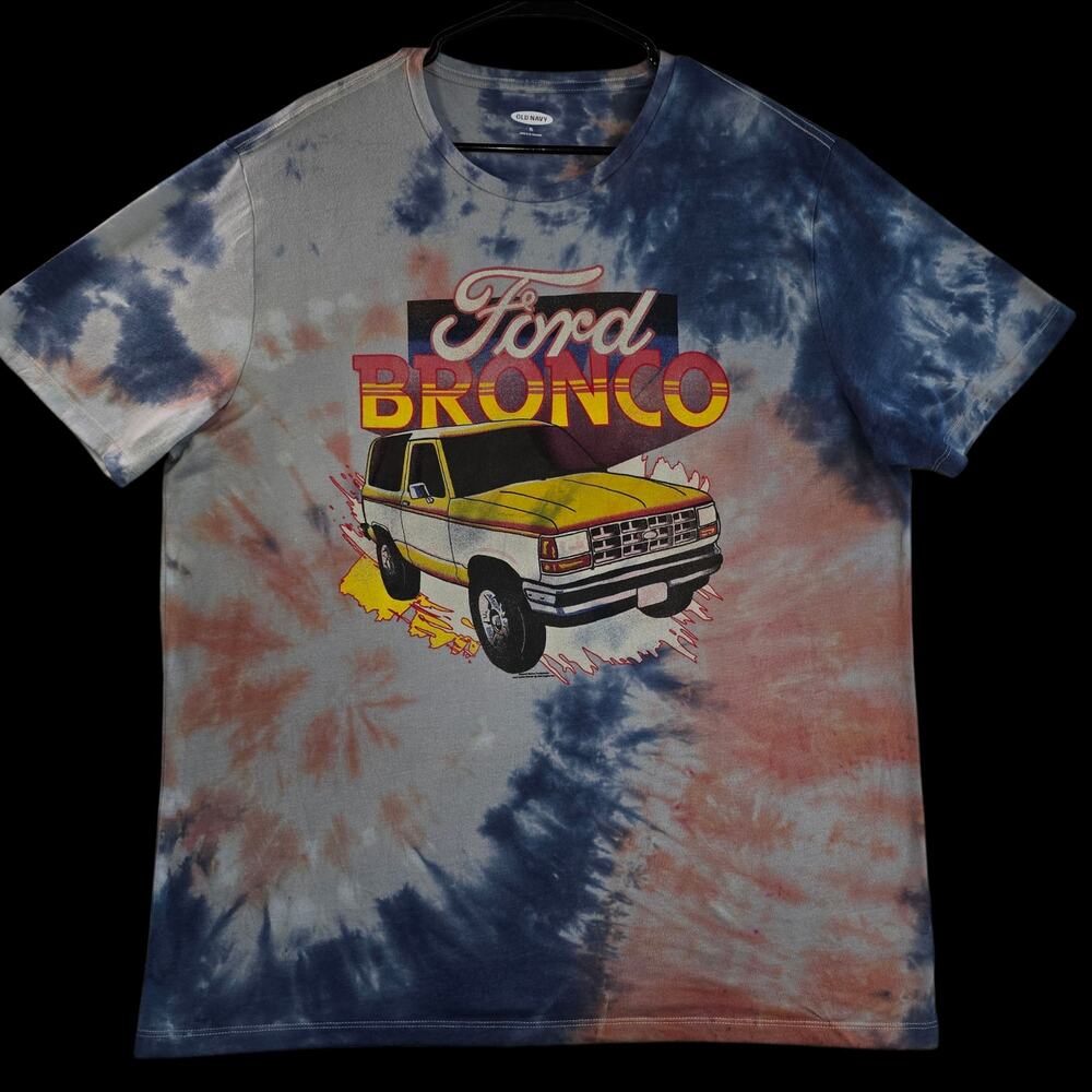 Old Navy Retro Tie Dye Ford Bronco Graphic Tee Women's Size XL